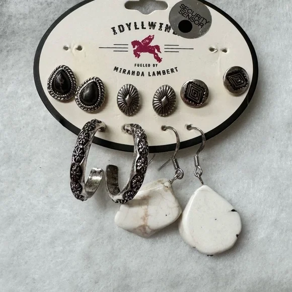 IDYLLWIND- Silver Tone 5 pieces stud/drop earring - Picture 3 of 5